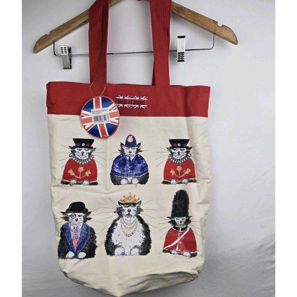 Ulster Weavers British Cats Print Reversible Shopping Tote Bag By Best Of Breed